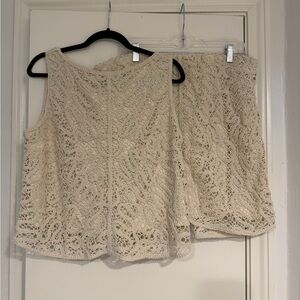 a new day Cream Lace Sleeveless Blouse